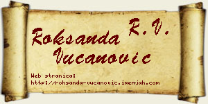 Roksanda Vučanović vizit kartica